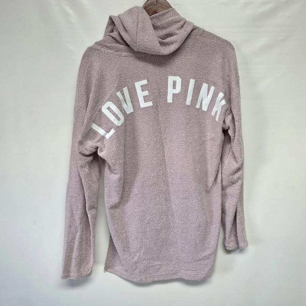 Victoria's Secret Pink Lace-Up Varsity Pullover Hoodie Small